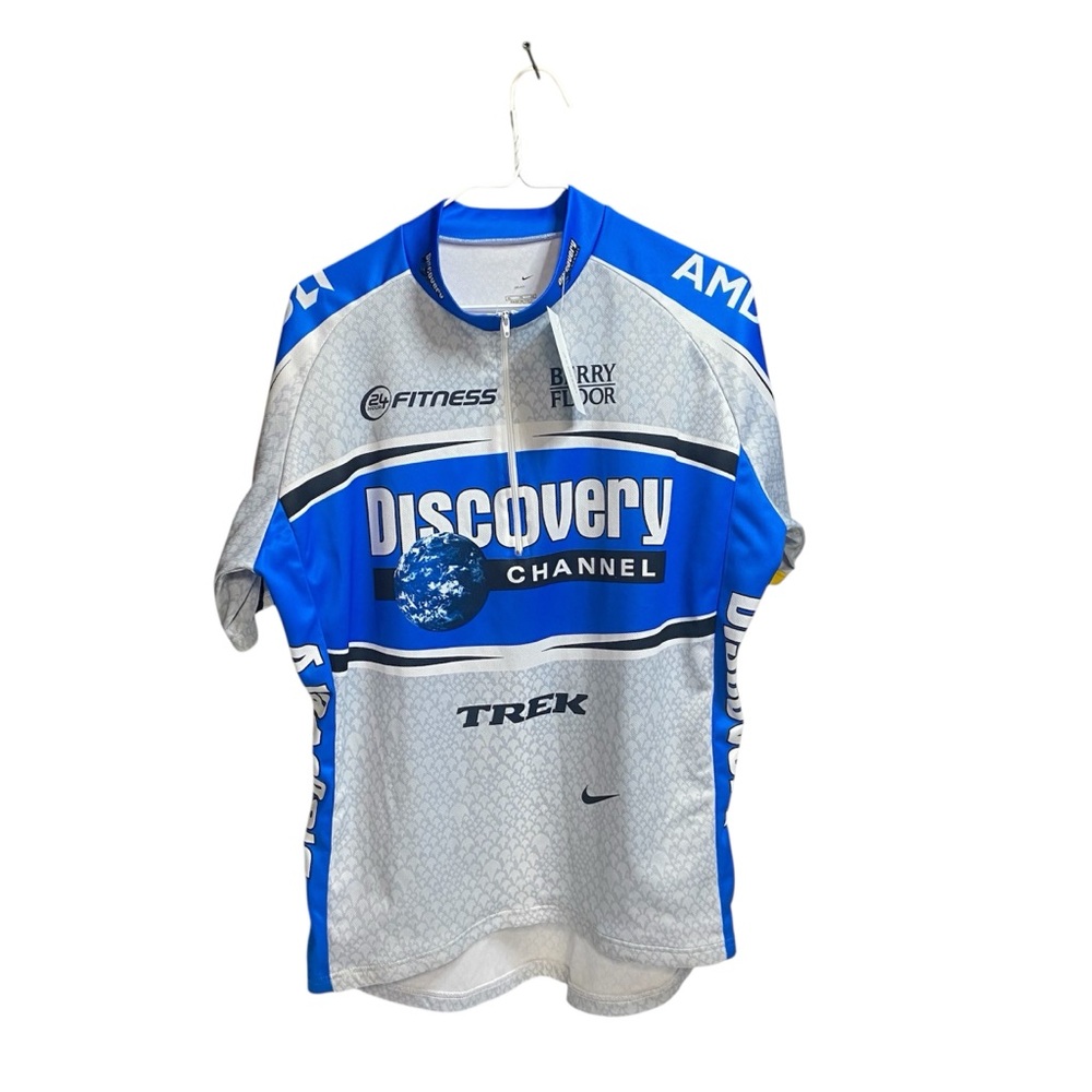 Nike  Women’s 1/4 Zip Discovery Channel Trek Subaru Cycling Jersey Shirt Sz XL